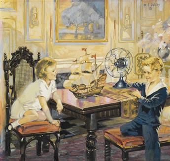 (ADVERTISING.) HARRY S. DOBIE. Children in the Parlor.